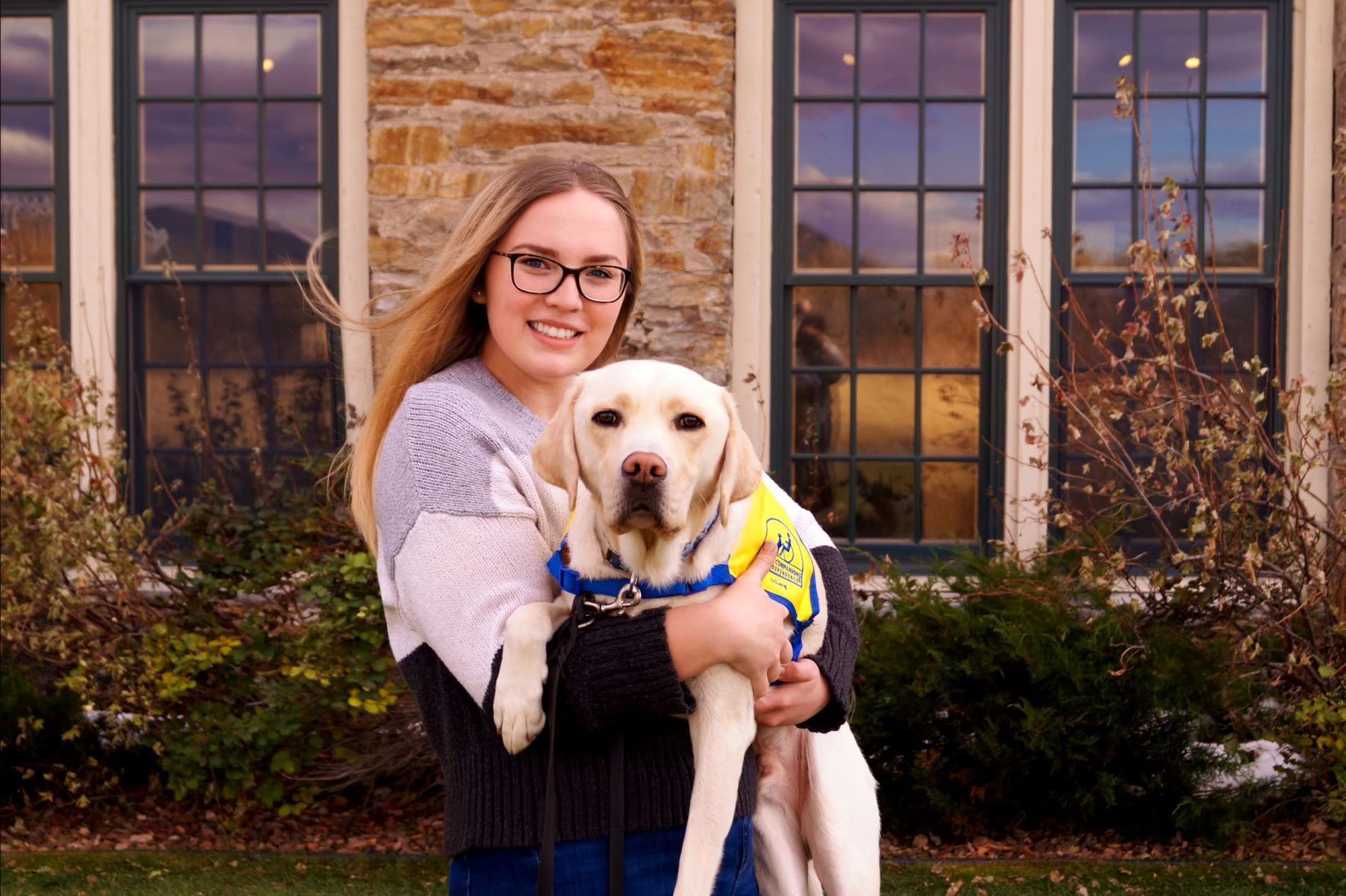 Ashley Wilt with Canine Companions puppy Phil.